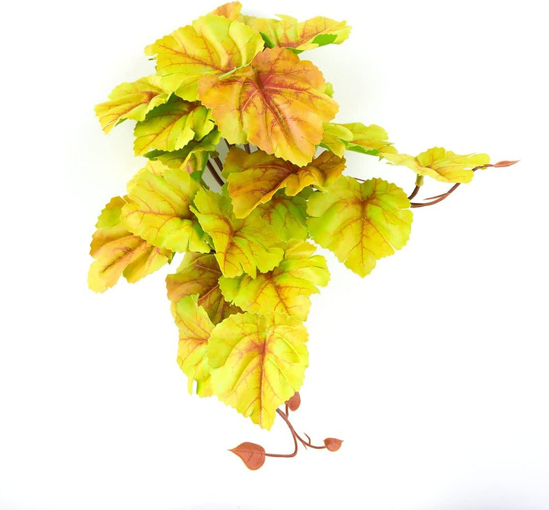Fake Calathea Orbifolia, Reptile Terrarium Suction Plants – Essentials for Fish - Fake Heuchera Micrantha Yellow