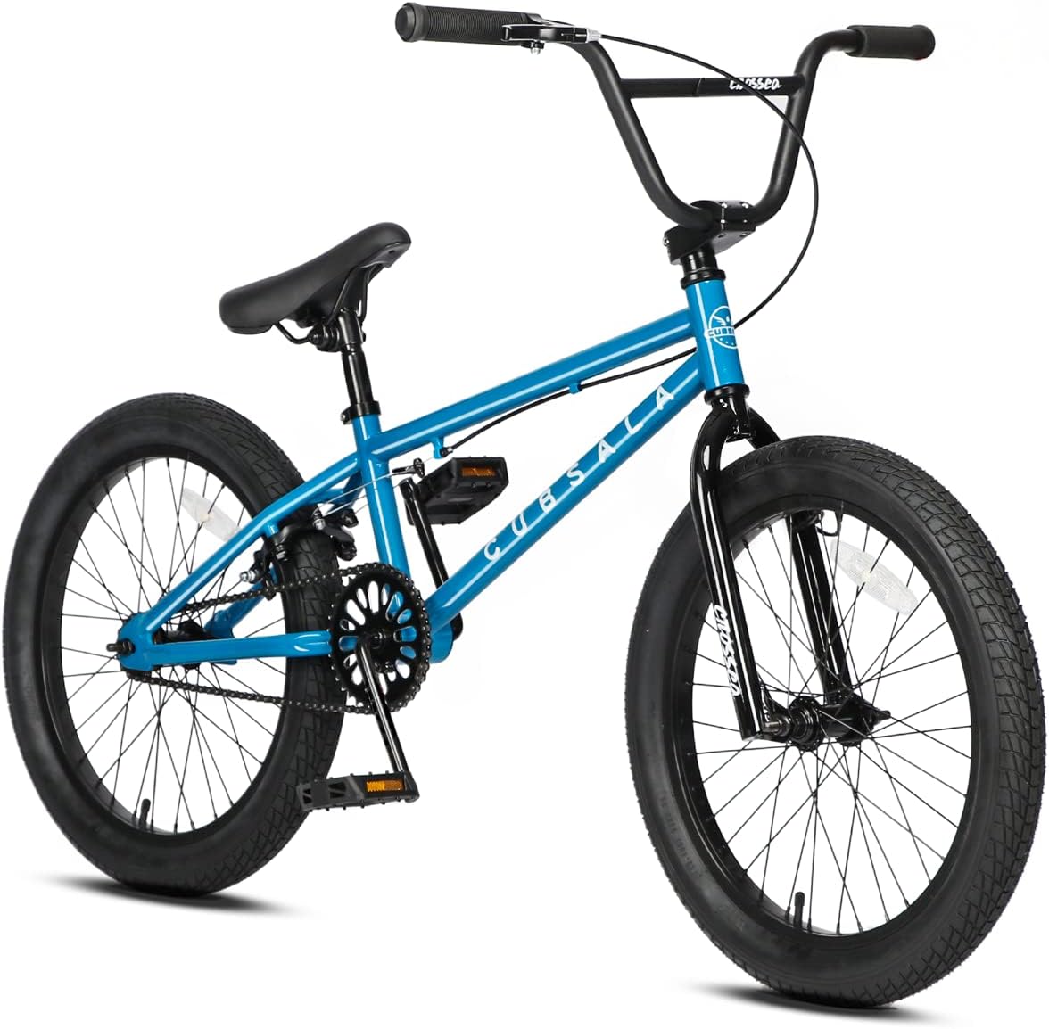 cubsala Crossea 18 20 Inch Kids Freestyle BMX Bike for 5-13 Years Old – Fun for Kids & Family - Blue & Black / 18 Inch / Without Pegs