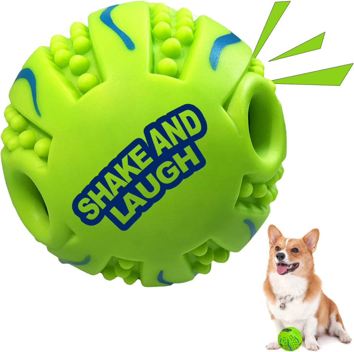 Dog Toys Ball, Interactive, M - Spiky, Wave / XS 2.75 in (7 cm)