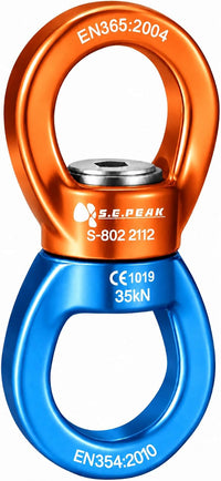 S.E.PEAK black anodized aluminum 35kN swing swivel with 360 degree rotation - view 4