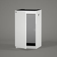 LANDEN Aquarium Wooden Stand and Cabinet for up to 20 Gal Tank, W17.7xD17.7xH31.5 in, Fish Reptile Sea Salt WaterTank Stand, Nano Foam Leveling Mat Included, Matte White Painted(Stand Only)