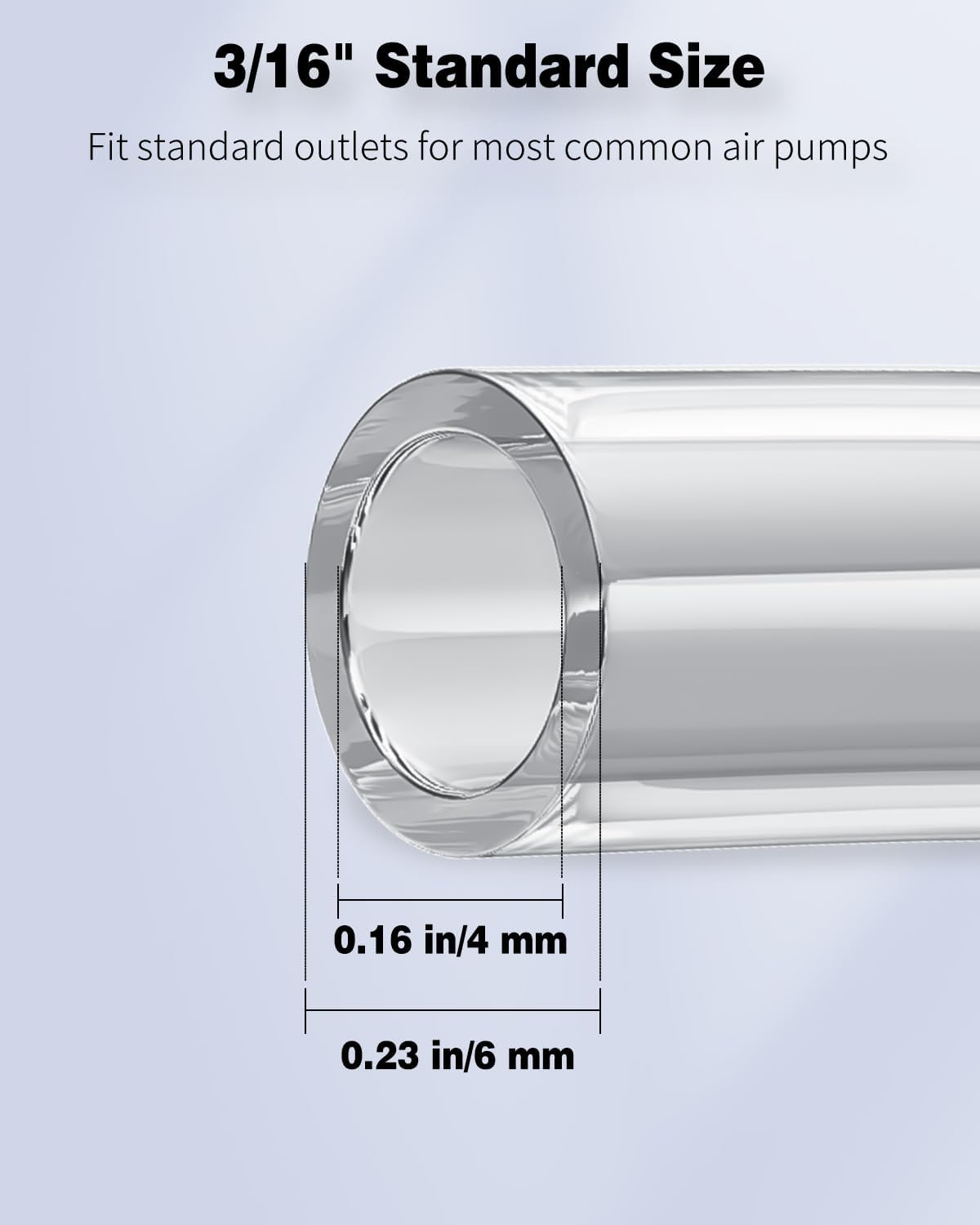 Pawfly Aquarium Airline Tubing 6.5 Feet Standard 3/16" Aquarium - Grey / 26 Feet - image 2