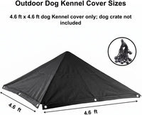 Outdoor Dog Kennel Cover 10'W x 10'L Replacement Covers - Black / 4.5'W x 4.5'L x 1'H - image 3
