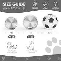 IKITCHEN Dog Bowl for Food and Water, 64 Oz Stainless Steel Pet Feeding Bowl, Durable Non-Skid Double Wall Insulated Heavy Duty with Rubber Bottom for Medium Large Dogs (64 Ounces/8 Cup, White)