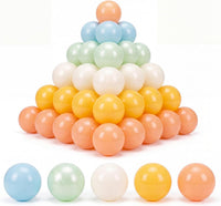 Clear Ball Pit Balls - Crush Proof Plastic Toy Balls for Boys and Girls – Fun for Kids & Family - 170 PACK / orange,teal