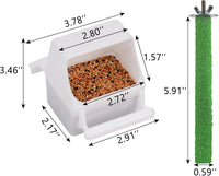 IBWell 2 Pack Clear Water Bowl and Food Container - white - image 2