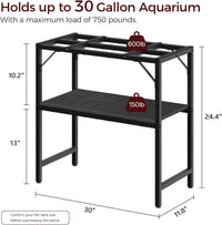 MAHANCRIS 20 Gallon Fish Tank Stand - Black / 30 Gallon - image 2