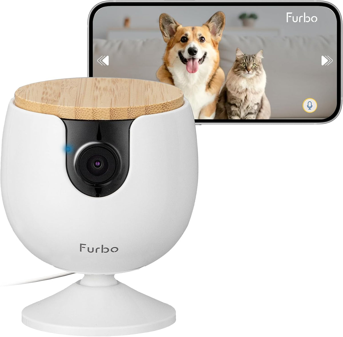 Furbo 360° Dog Camera [Core Features, No Ongoing Cost] – Essentials for Dogs - No Subscription Required / Mini Non-rotating Camera