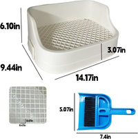 Rabbit Litter Box Bunny Corner Potty Training Litter Toilet Pet Pan – Daily Care for Small Pets - White - image 4