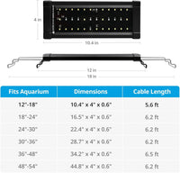 NICREW ClassicLED Plus LED Aquarium Light, 15W - 12 - 18 in - image 2