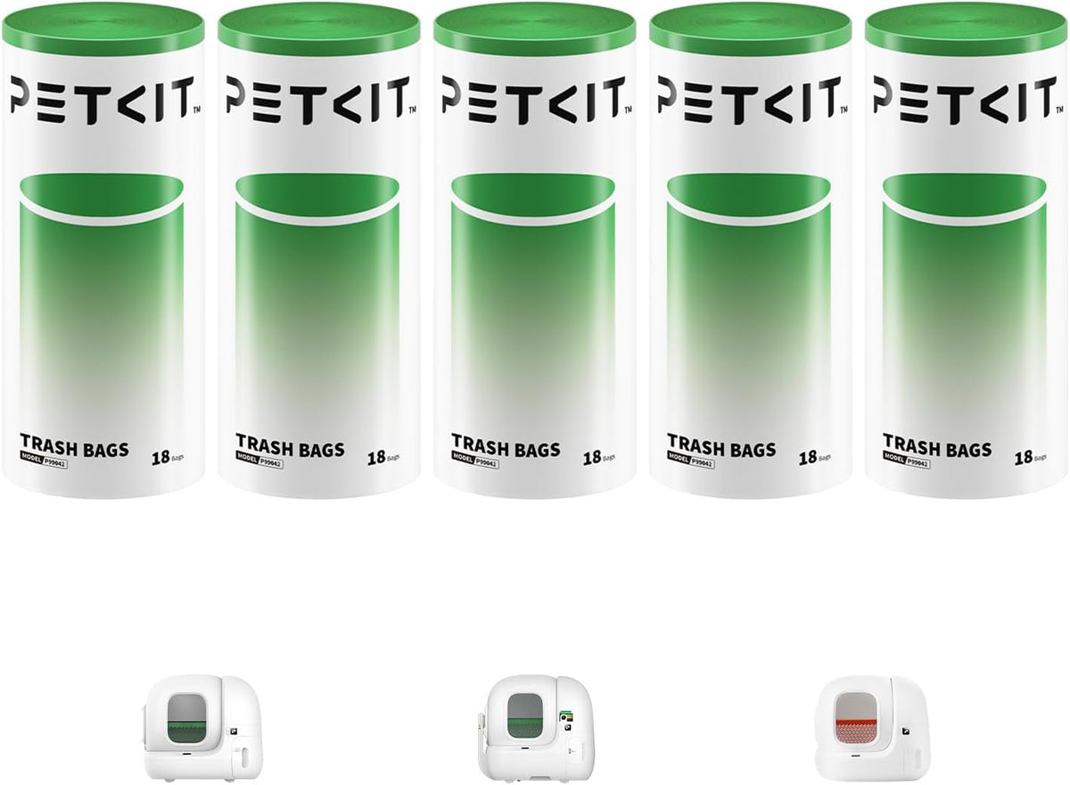 PETKIT Replacement Trash Bag Waste Bag 5 Rolls – Daily Care for Cats - 5 Roll(90 count)