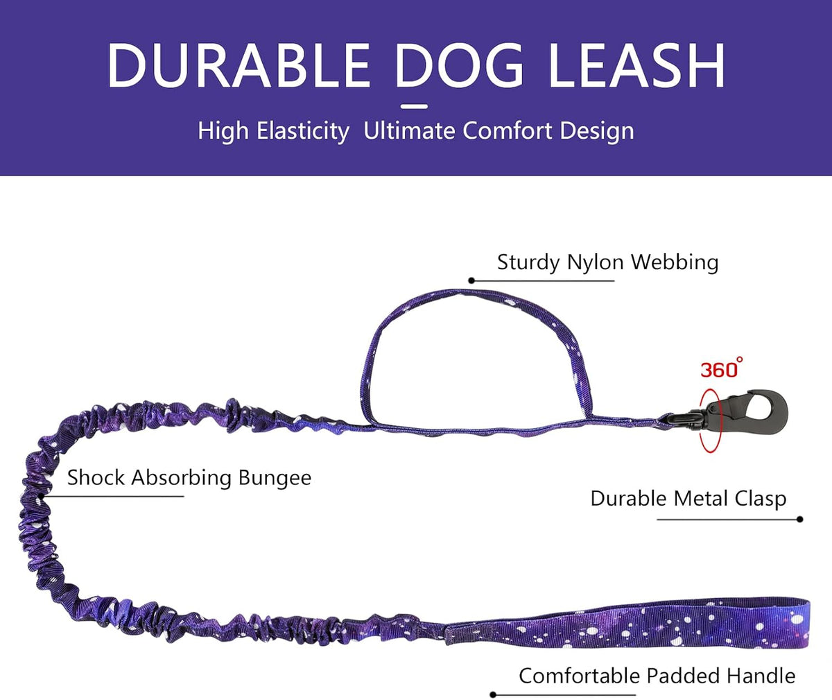 DAGANXI Tactical Dog Collar - Purple sky-SET / L - image 4