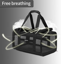Airline Approved Pet Carrier for Cats and Small Dogs - black / 17.0"L x 12.0"W x 12.5"H - image 3