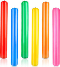 KIMOBER 6 pack giant inflatable pool noodles in red, yellow, blue, orange, green and pink