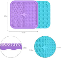 MateeyLife Lick Mat for Dogs & Cats - Purple&Cyan / 6"x6" - image 4