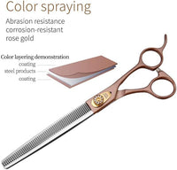 Fenice Peak Professional Thinning Scissors for Dog Cat 7/7.5'' Pet Grooming Scissors 440C Stainless Steel Thinning Shears for Dogs 50/56 Teeth