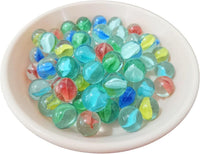 MANSHU 60 Pieces Glass Marbles for Marble Games, 6 Colors. - image 3