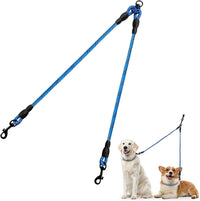Taglory Double Dog Leash Coupler for Two Dogs - 30 Inch (Pack of 1) / Blue