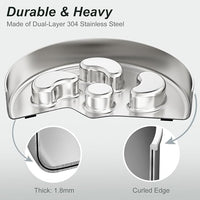 Slow Feeder Dog Bowl, Double Wall Food-Grade Stainless Steel, Heavy Duty with Non-Slip Rubber Base, 2.5Cups Capacity for Medium Large Dogs to Slow Down Eating