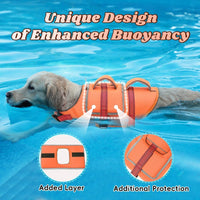 EMUST Dog Life Vest for Swimming - Large / New Orange - image 2
