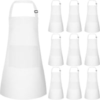 5 Pack Kids Apron Adjustable Children Apron with 2 Pockets Children - White / 10
