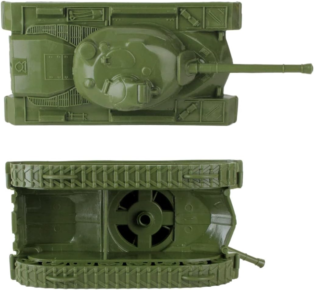 TimMee Toy Tanks for Plastic Army Men, OD Green WW2 3pc - Od Green - image 3