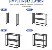 30.7" W x 13" Inch for 20-29 Gallon Long Fish Tank Stand With Storage Shelf, Aquarium Stand With Hooks,Heavy Duty Metal Turtle Reptile Tank Stand, Easy Assemble