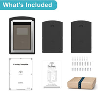 ClawJaw Small Exterior Wall Steel Cat Door for Wall – Essentials for Cats - Black / Small - image 3