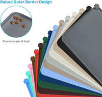 AUDWUD Waterproof Silicone Pet Feeding Mats - Grey / 34"L x 23"W - image 3
