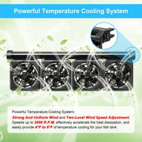 DaToo 3 Fans Aquarium Chiller Fish Tank Fan Aquarium Cooling Fan - 4 Fans - image 3