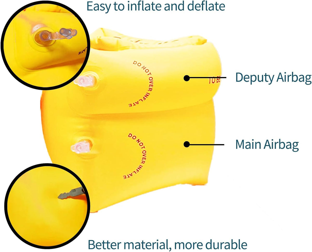 Ztikug inflatable arm floaties, 2 pack of PVC swim arm bands with inflater - view 32