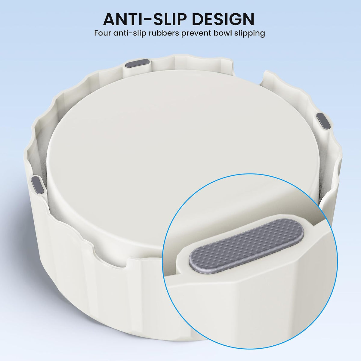 9.1" X 3.5" Dog Water Bowl No Spill 70oz/2L Large Capacity Dispenser - White - image 4