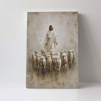 Jesus and Lamb Wall Art Christian Jesus Lamb Canvas Wall Decor Christ Religious Pictures painting Print Framed Artwork Decorations Gifts for Living Room Bedroom Prayer Room Church 16"x24"