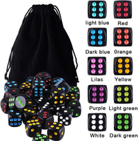 AUSTOR 100 Pcs 6 Sided Game Dice Set - 100 Pieces Round D - image 3