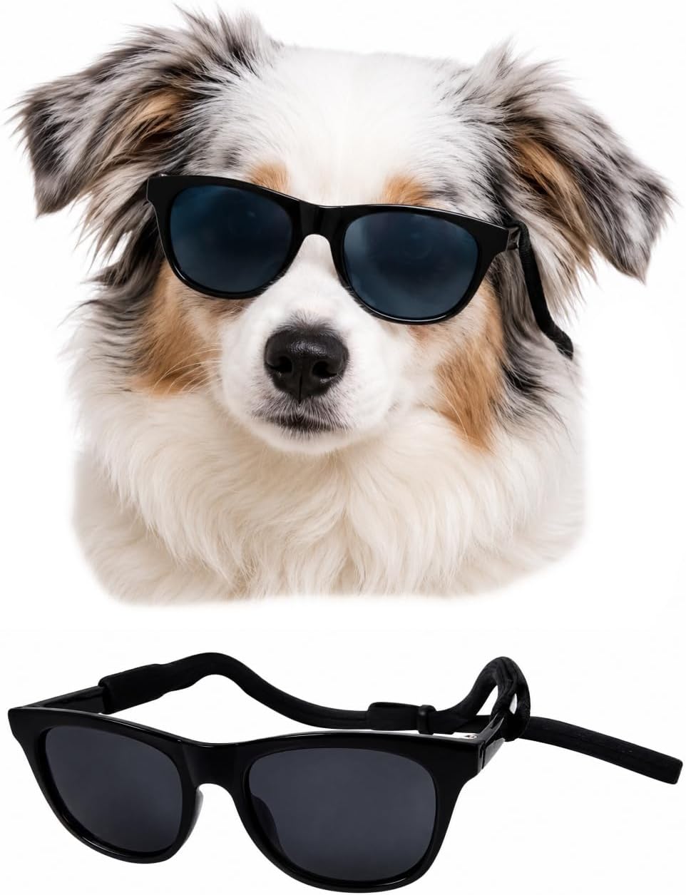 Style Vault black retro 80s costume sunglasses for medium dogs