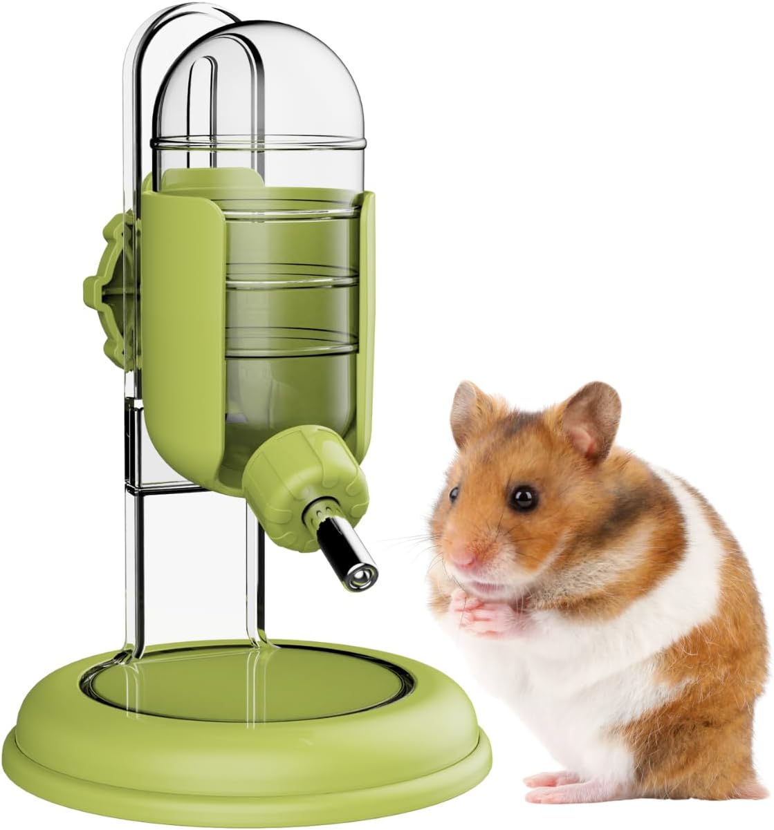 Hamster Water Bottle with Stand - Green / 4oz
