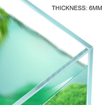 Tall Rimless Aquarium 9.5 Gallon, Ultra Clear Low Iron Small Fish Tank for Betta, L11.8×W11.8×H15.8 Glass Thickness 5mm with EVA Foam Leveling Mat