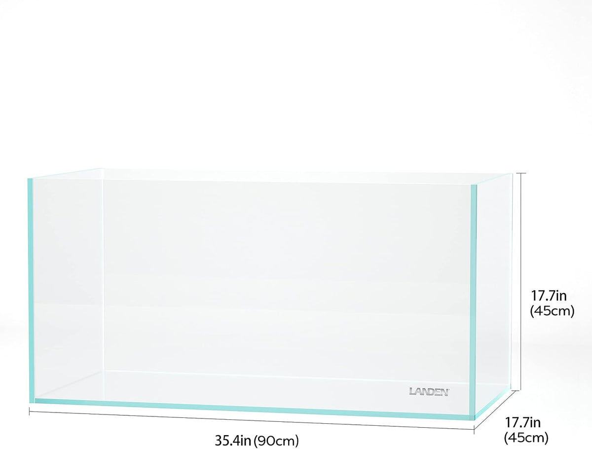 Aquarium 75H 37 Gallon Ultra Clear Glass Rimless Fish Tank – Essentials for Fish - Standard / 44Gal W35.4×D17.7×H17.7 in(90x45x45cm) - image 3