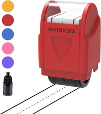 Handwriting Lines Stamp Roller Self-Inking Line Rolling Stamps - Red