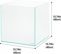 Aquarium 75H 37 Gallon Ultra Clear Glass Rimless Fish Tank – Essentials for Fish - Cube / 15.6Gal W15.7×D15.7×H15.7 in(40x40x40cm) - image 2