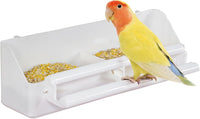 Pawfly 2 Pack Bird Feeder for Cage Hanging Plastic Feeder with Hooks - 1 PC