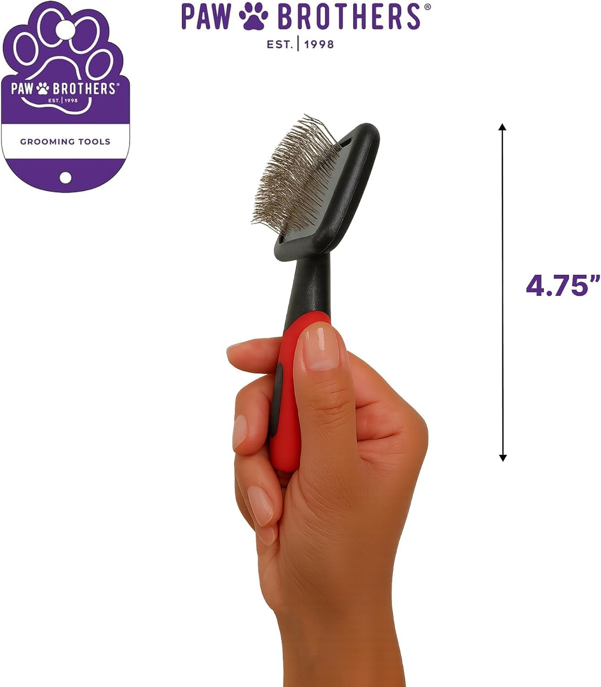 Paw Brothers Professional Grade Extra Long Slicker Brush - Mini Soft Pin Slicker Brush - image 3