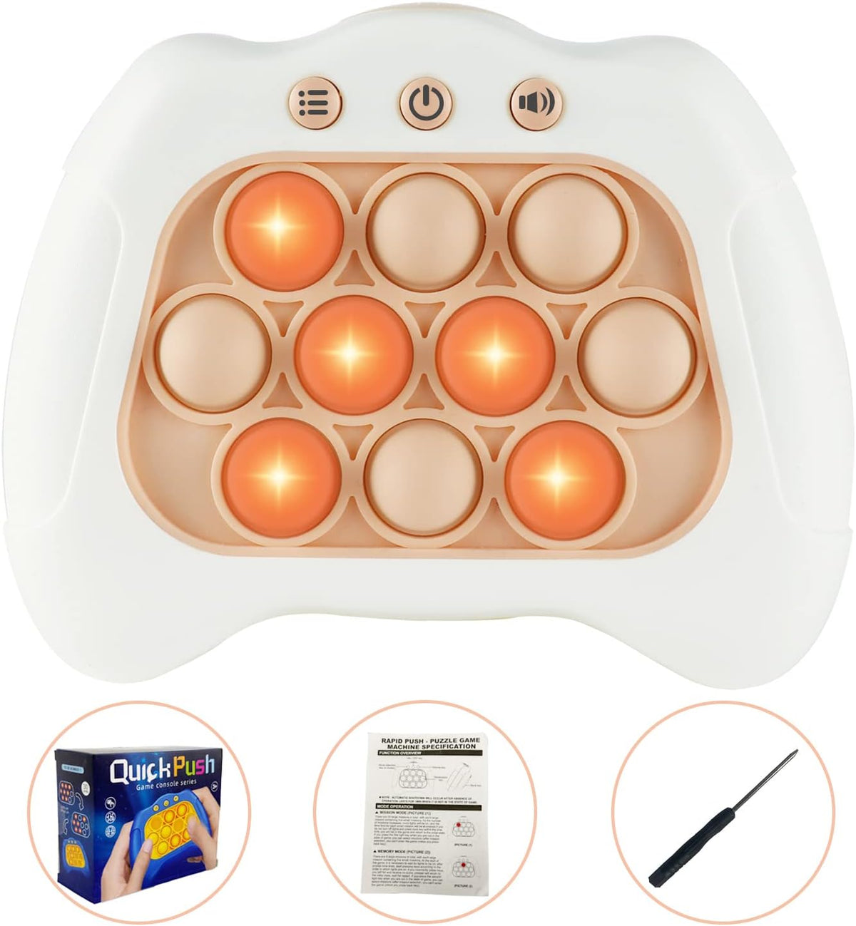 Intoypad Handheld Speed Push Pop Game Fun Sensory Fidget Toy for Kids - White - image 4