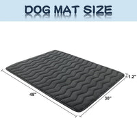 Bubble bear Dog Crate Mat, Ultra Soft - Upgraded Thick Black / 48.0"L x 30.0"W - image 2