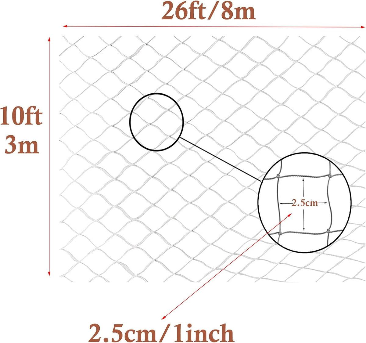 Cat Netting Balcony, UV & Weather-Resistant Cat Balcony Safety Net, Transparent Nylon Pet Mesh - Transparent 10x26ft - image 2