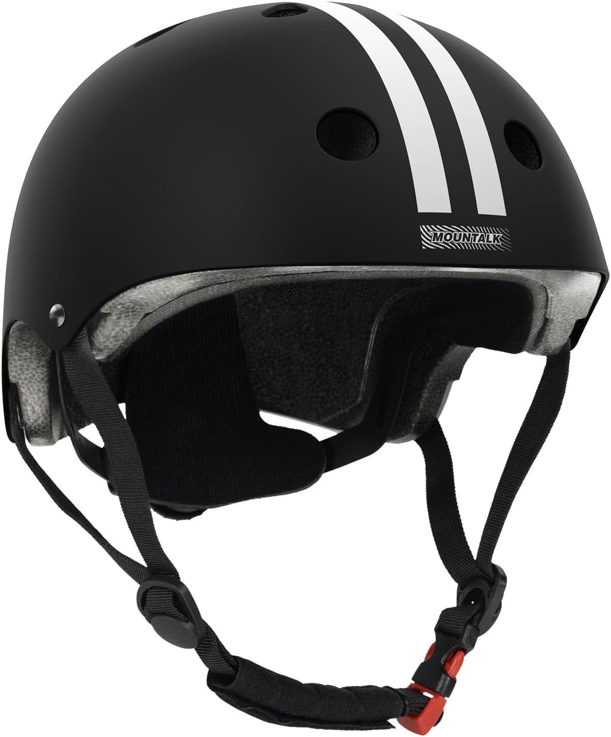 MOUNTALK Kids/Toddler Bike Helmet - Matte Black White / Large