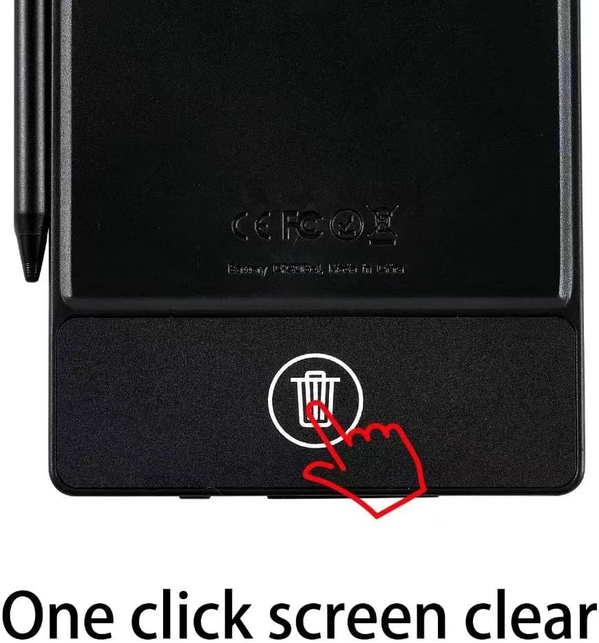 LCD Writing Tablet 6.5in Fine Tip with Leather Case and Hanging Pen – Fun for Kids & Family - Fine Tip Magnetic Erase - image 4