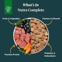 ULTIMATE PET NUTRITION Nutra Complete Freeze Dried Raw Dog Food, Veterinarian Formulated with Antioxidants, Prebiotics & Amino Acids (5 Ounce, Chicken)