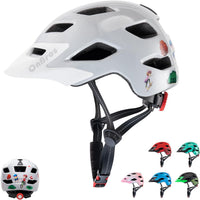 OnBros Kids Bike Helmet Boys Girls Youth Visor Adjustable 50-57CM – Fun for Kids & Family - B-Gray and White Bicycle [NEW]