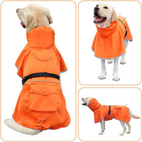 Dog Raincoat Waterproof Adjustable Rain Jacket Small Dogs Green - Orange / L-Fit for 10-14 pounds - image 4